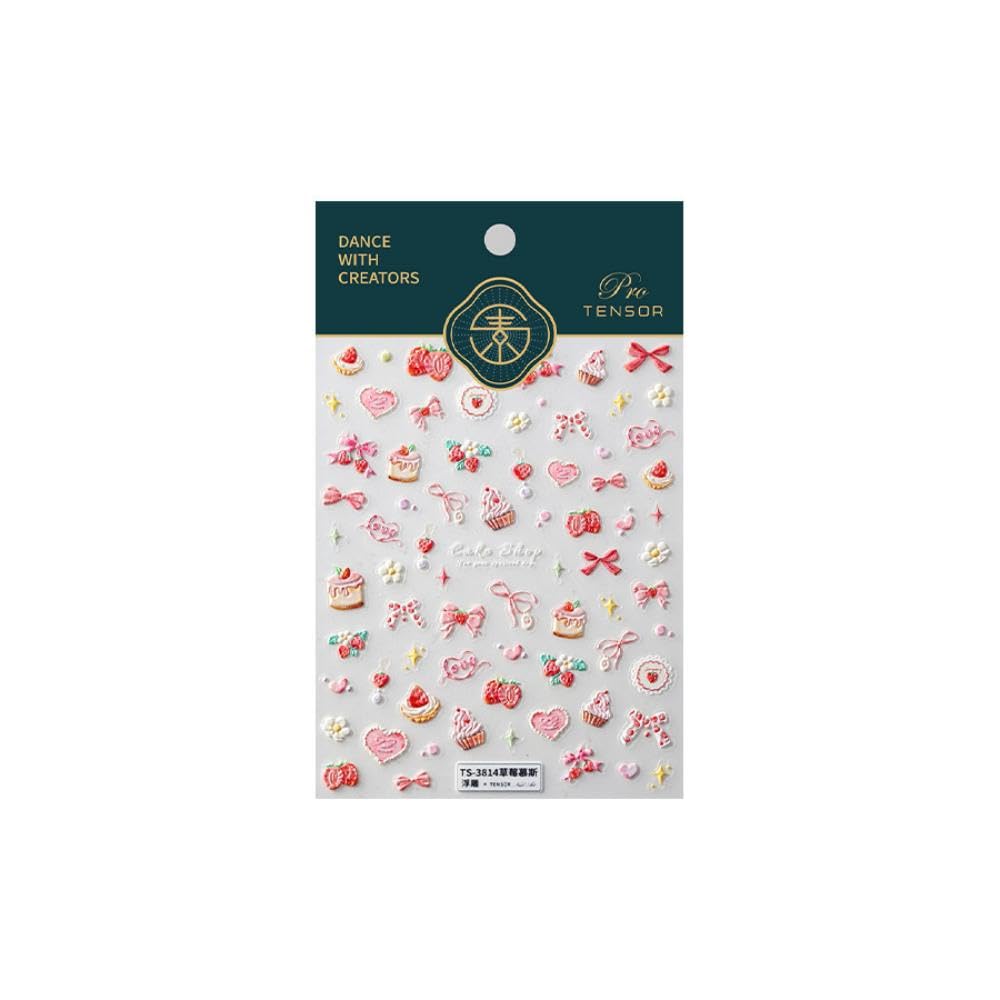 NBNTGH Uñas arte cake dulce: opcion divertida para uñas con tematica pastel.