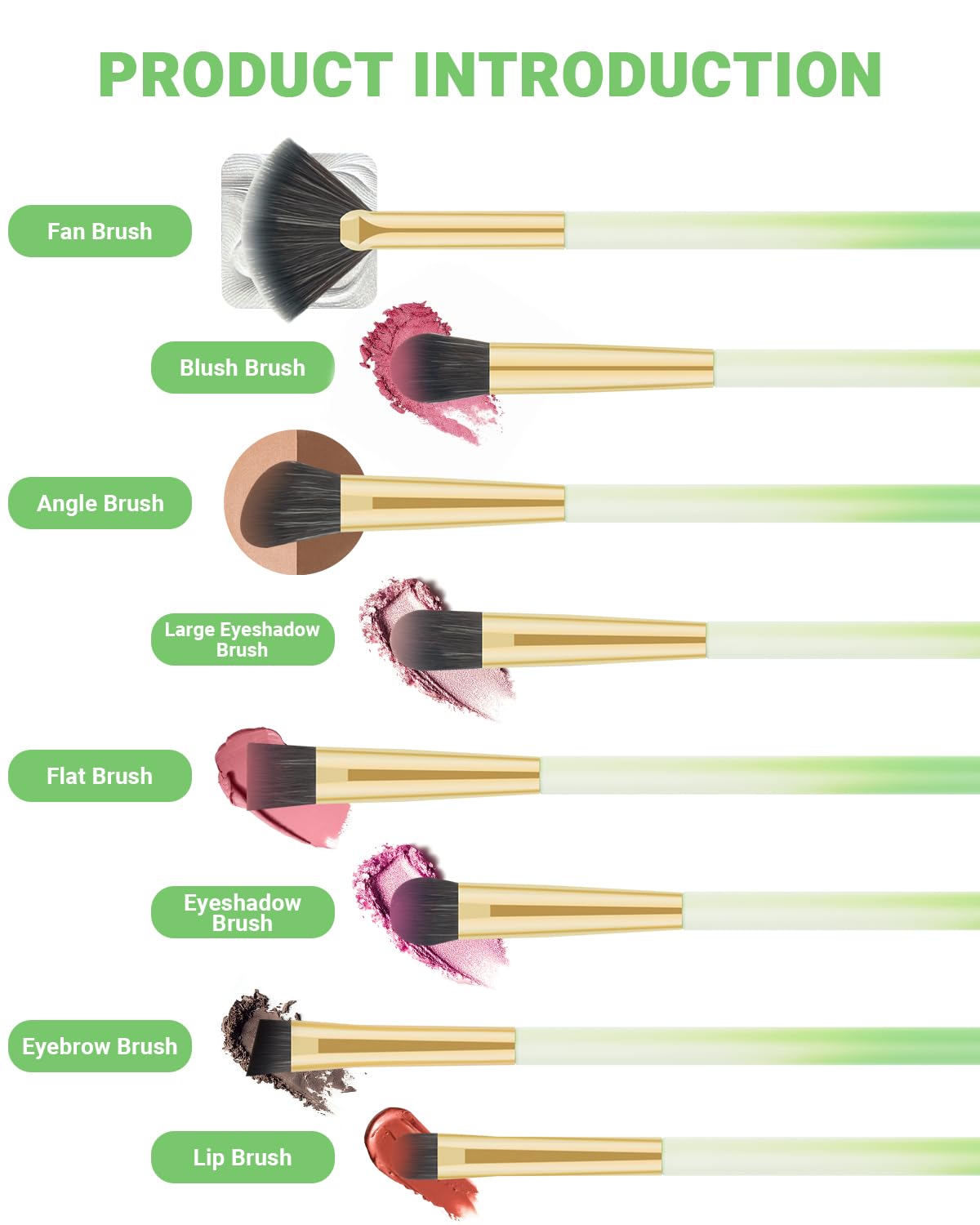 NBPF Brilliant Large Eyeshadow Brush with soft bristles for seamless powder pickup.