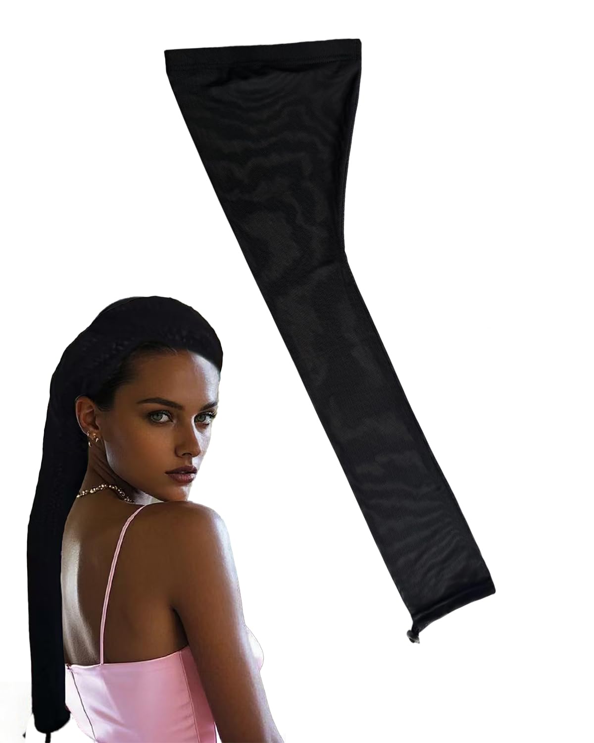 Neacus Upgraded Hair Weave Sleeve for Locs — front view shows full coverage.