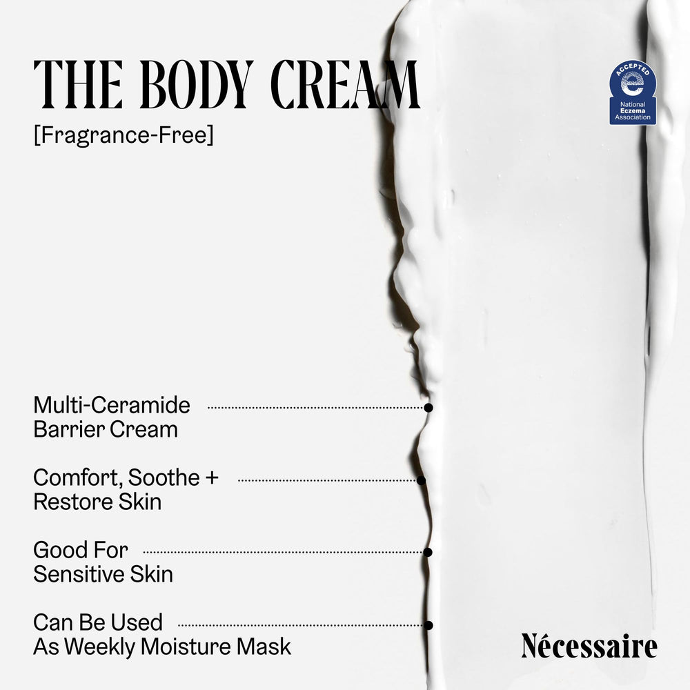 Nécessaire The Body Cream ceramides close-up emphasizes barrier support.