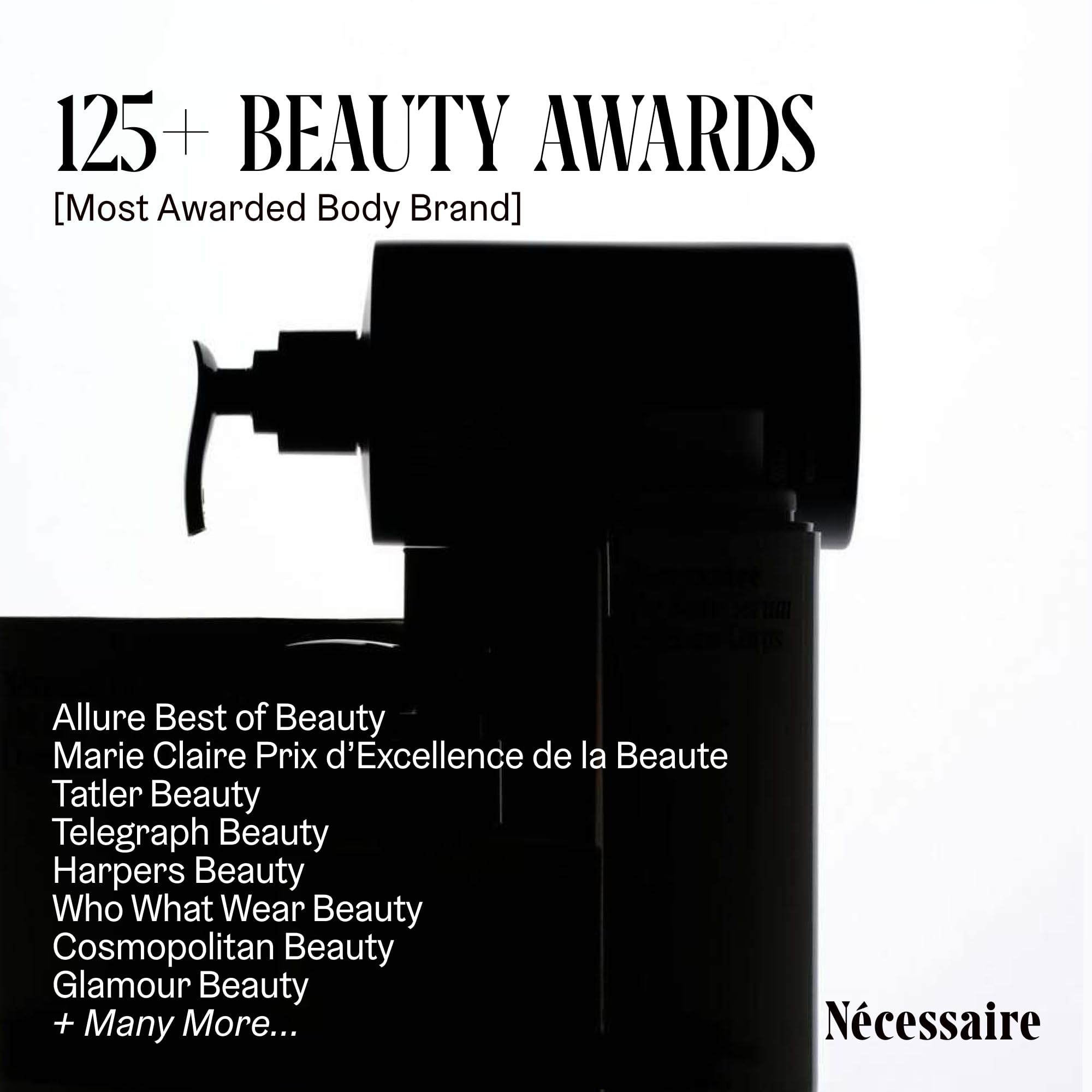 Nécessaire jumbo 450ml bottle with convenient pump for everyday use.