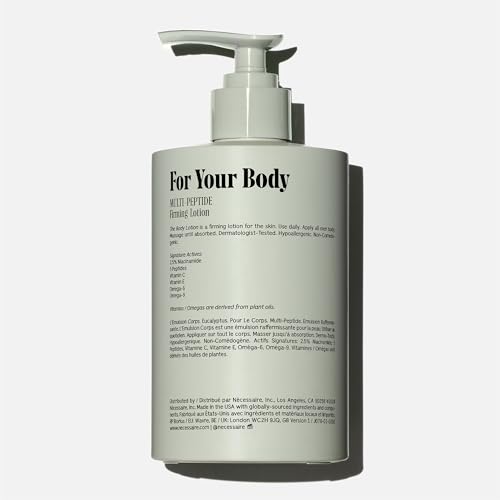 Necéssaire The Body Lotion Eucalyptus bottle close-up with clean label aesthetics.