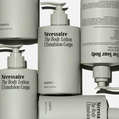 Texture close-up showing fast-absorbing, non-greasy feel of the lotion.