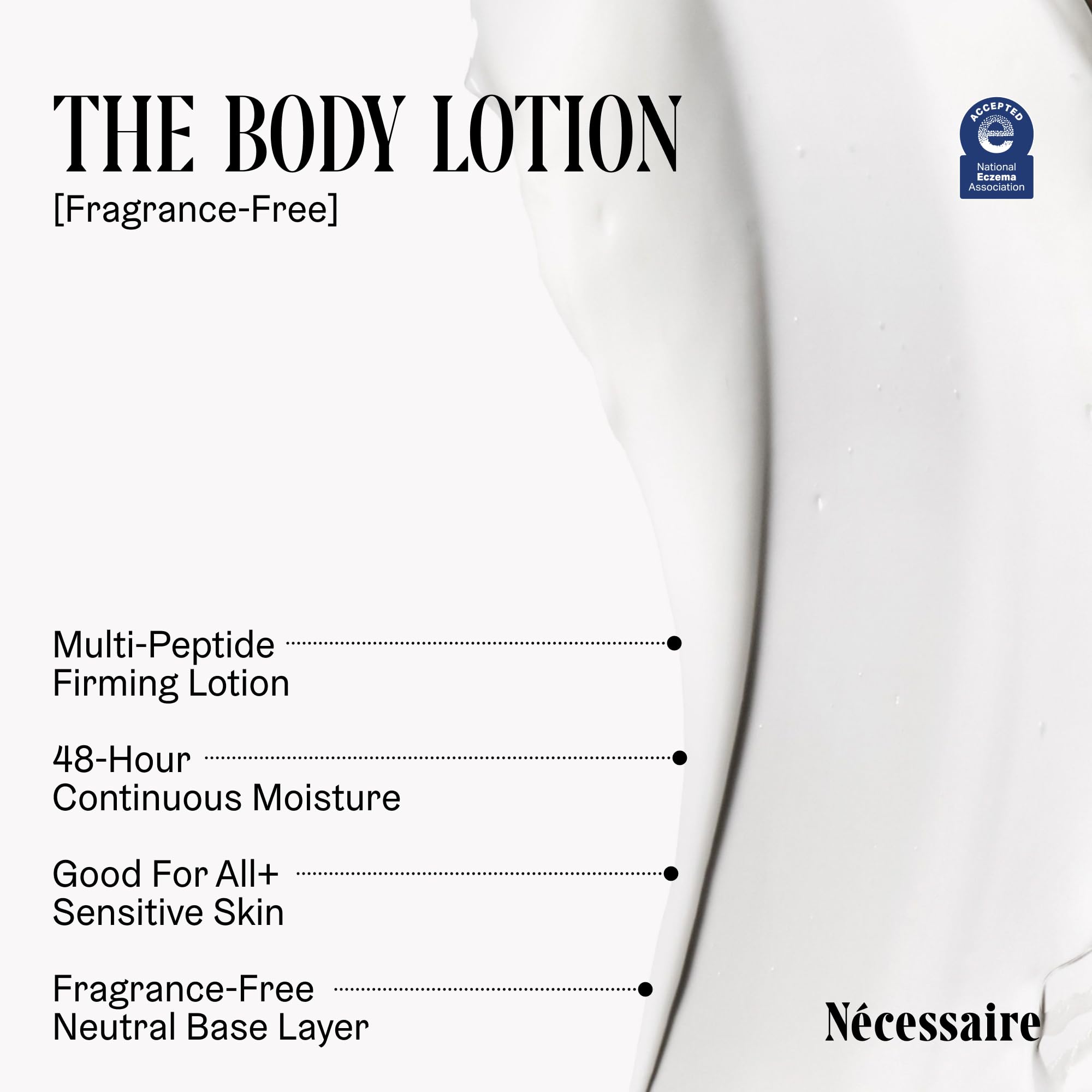 Nécessaire plant oils enriched with vitamins C and E in the lotion.