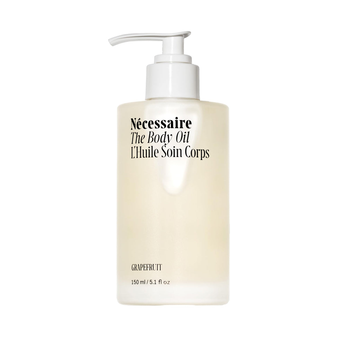 Nécessaire body oil bottle front with multi-nutrient formula for radiant skin