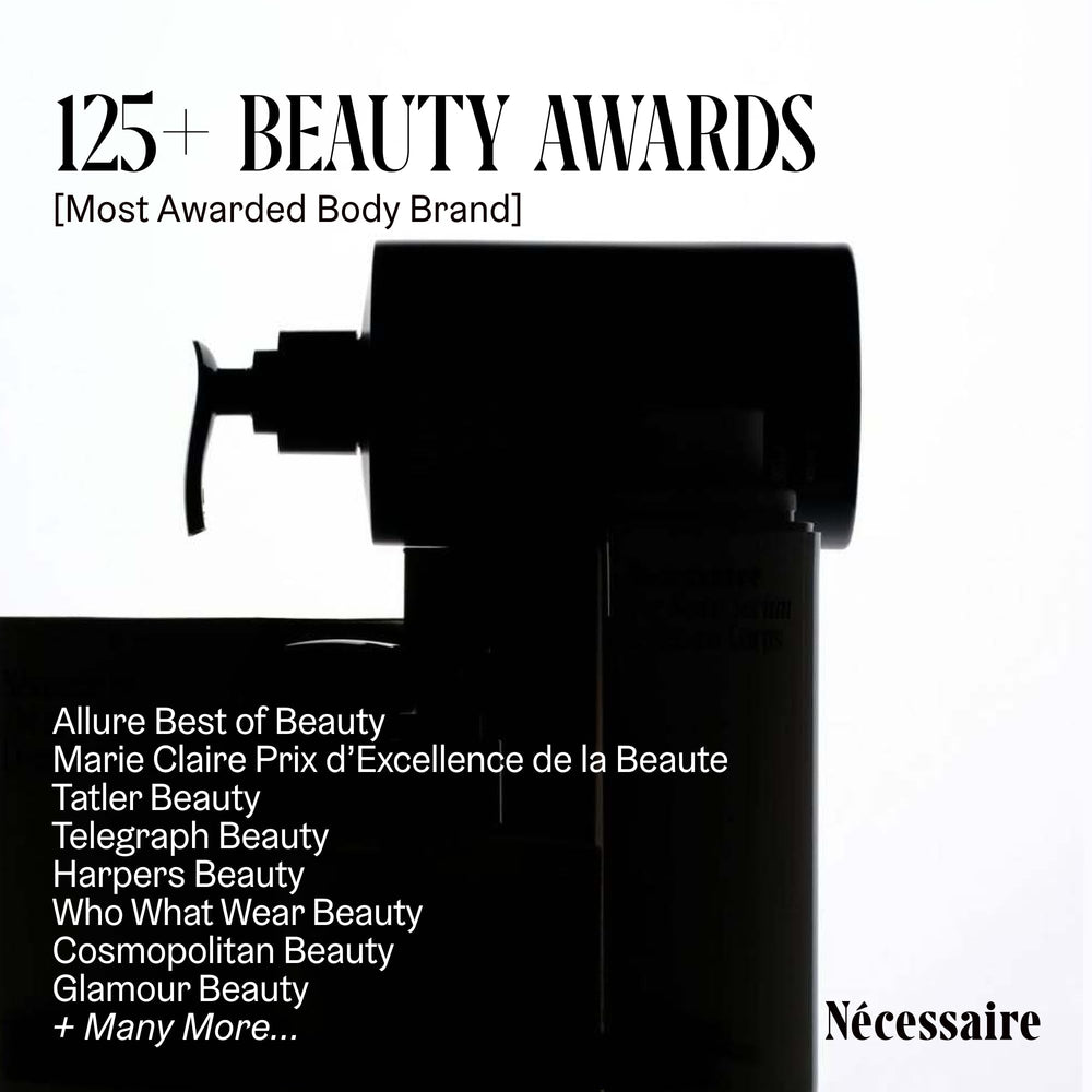 Nécessaire body oil vegan symbol confirming cruelty-free, plant-based care