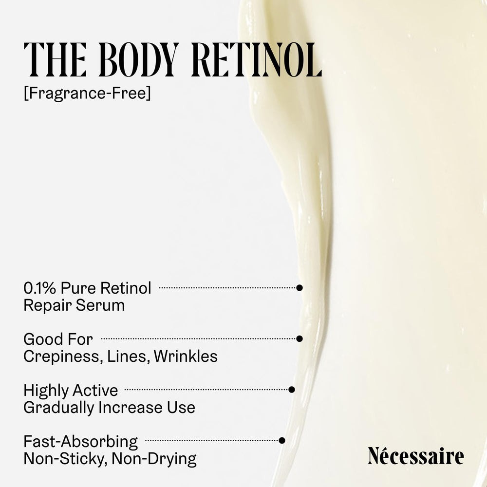 Close-up label showing 0.1% retinol and 10% AHA on the product.