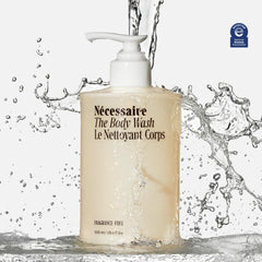 Nécessaire body wash foam texture shot for gentle cleansing