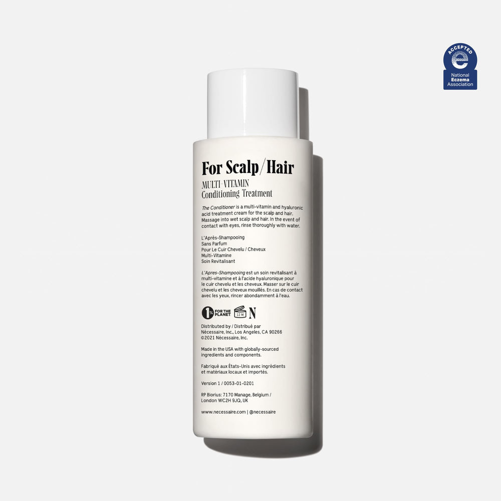 Nécessaire The Conditioner hyaluronic acid ingredients diagram on packaging