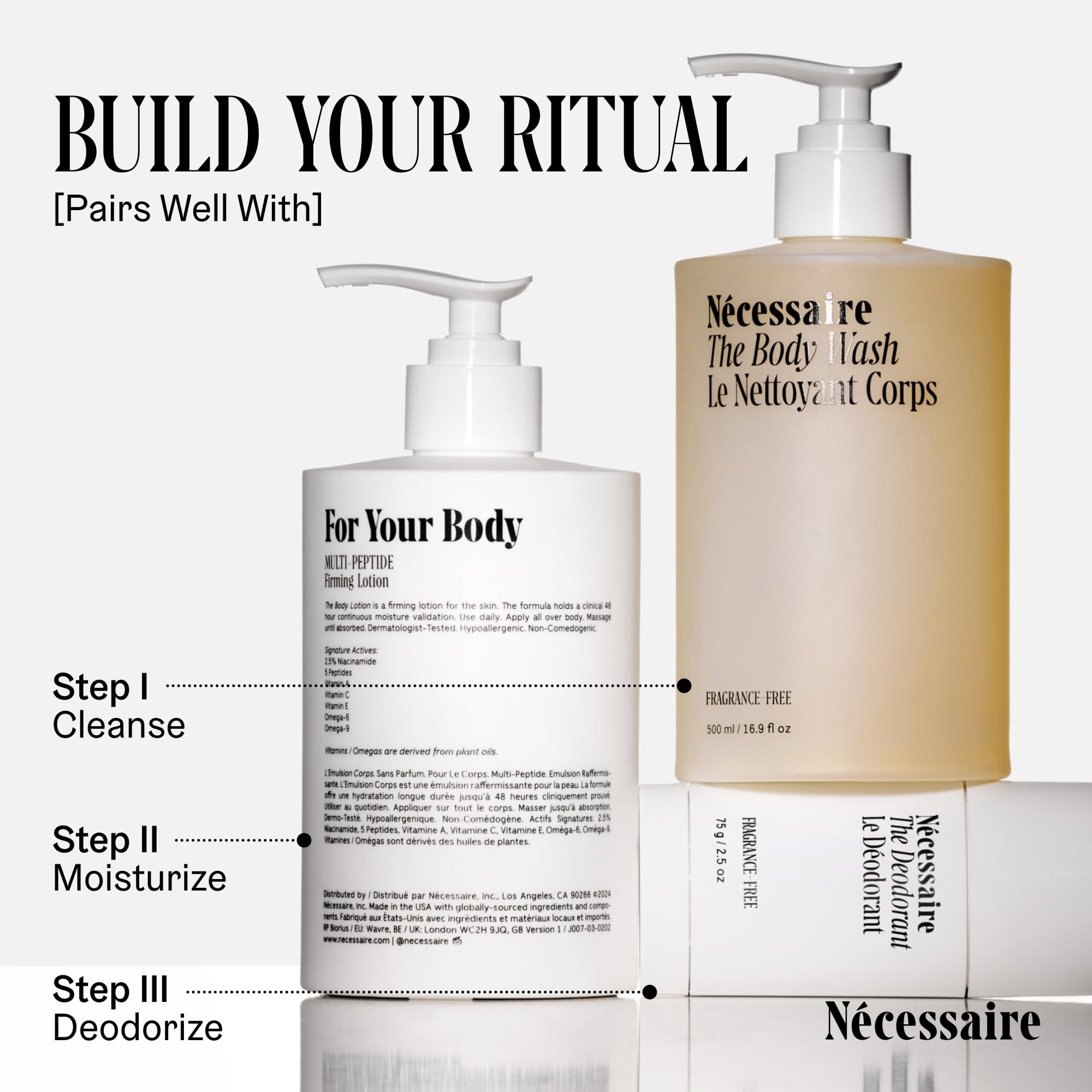 Nécessaire fragrance-free zinc-ricinoleate focus supports odor neutralization.
