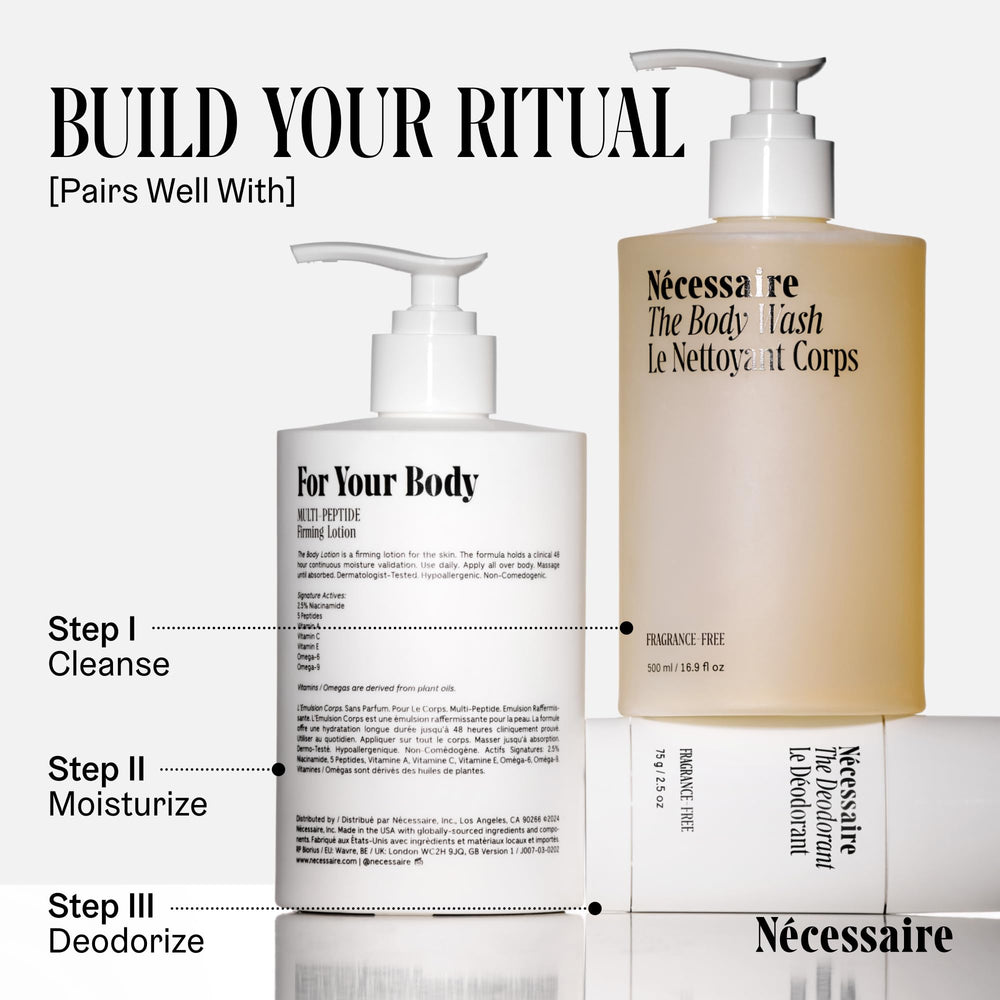 Nécessaire fragrance-free zinc-ricinoleate focus supports odor neutralization.