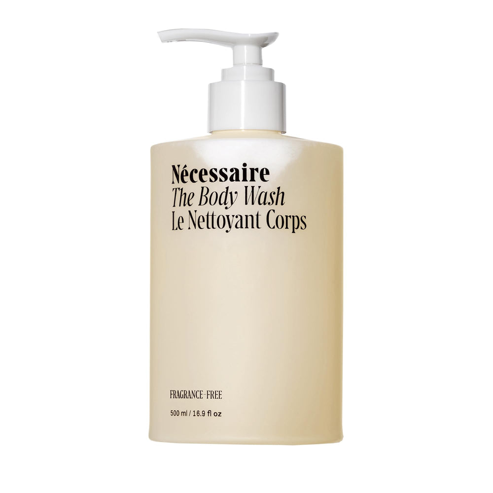Nécessaire fragrance-free body wash front bottle for barrier-friendly cleansing