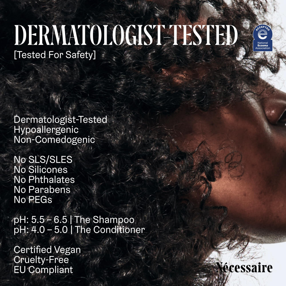Nécessaire The Hair Duo application on scalp demonstrates even cleansing