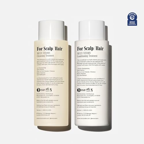 Nécessaire The Hair Duo conditioner bottle emphasizes conditioning for nourished hair