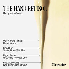 Nécessaire encapsulated retinol close-up targeting fine lines on hands