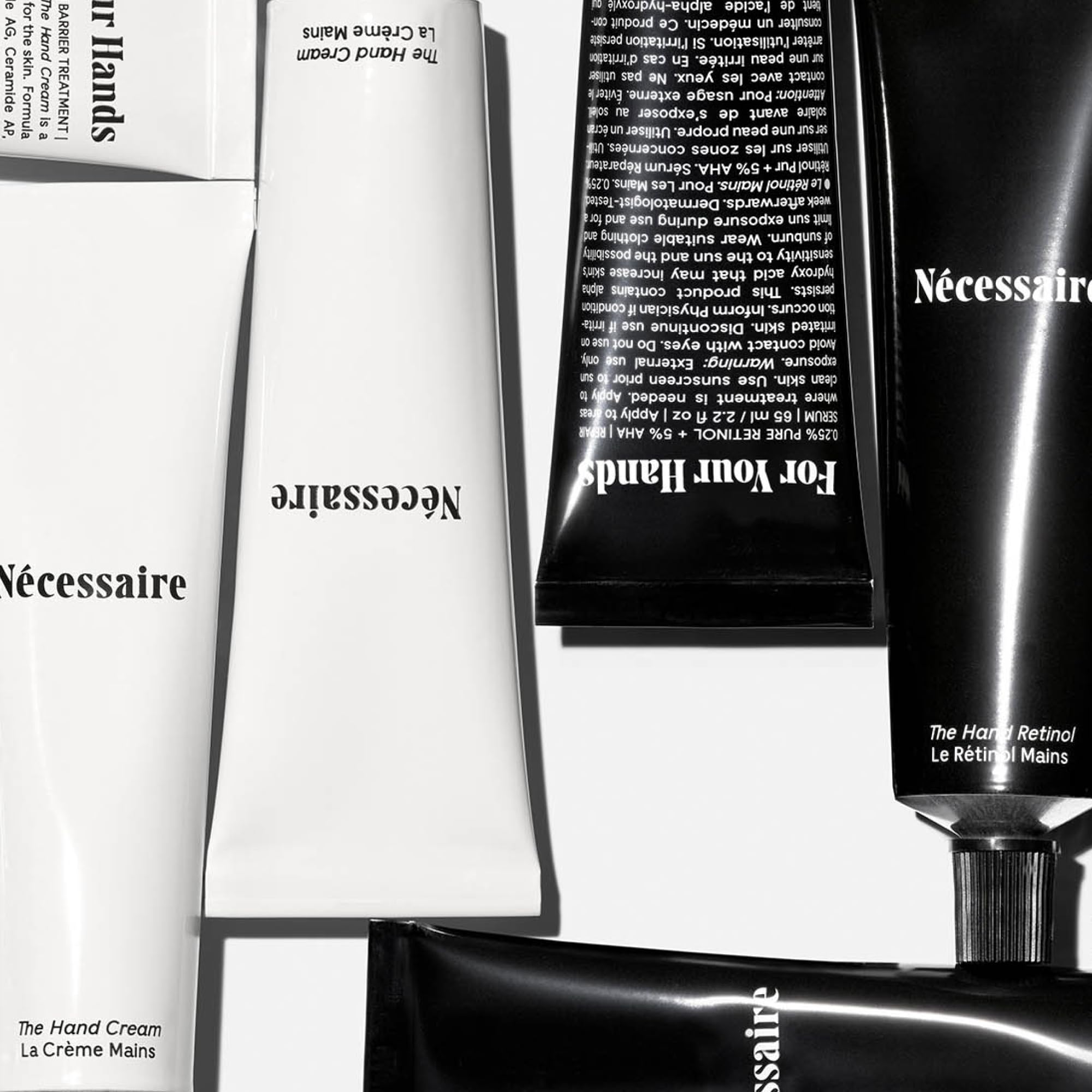 Nécessaire Hand Retinol Treatment close-up, gentle resurfacing for smoother-looking skin.