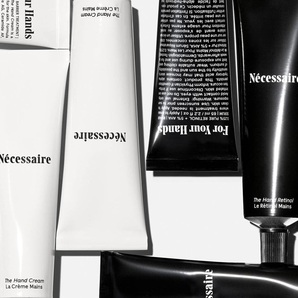 Nécessaire Hand Retinol Treatment close-up, gentle resurfacing for smoother-looking skin.