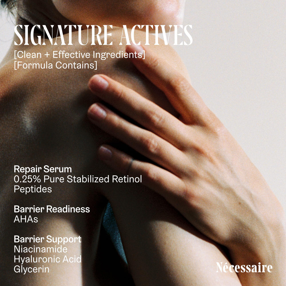 Nécessaire hand texture close-up illustrating smoother skin surface