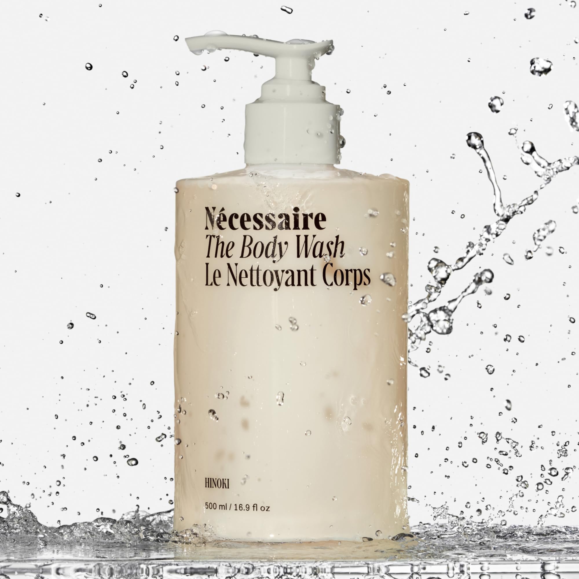 Nécessaire Hinoki foam closeup shows creamy, fragrant lather.