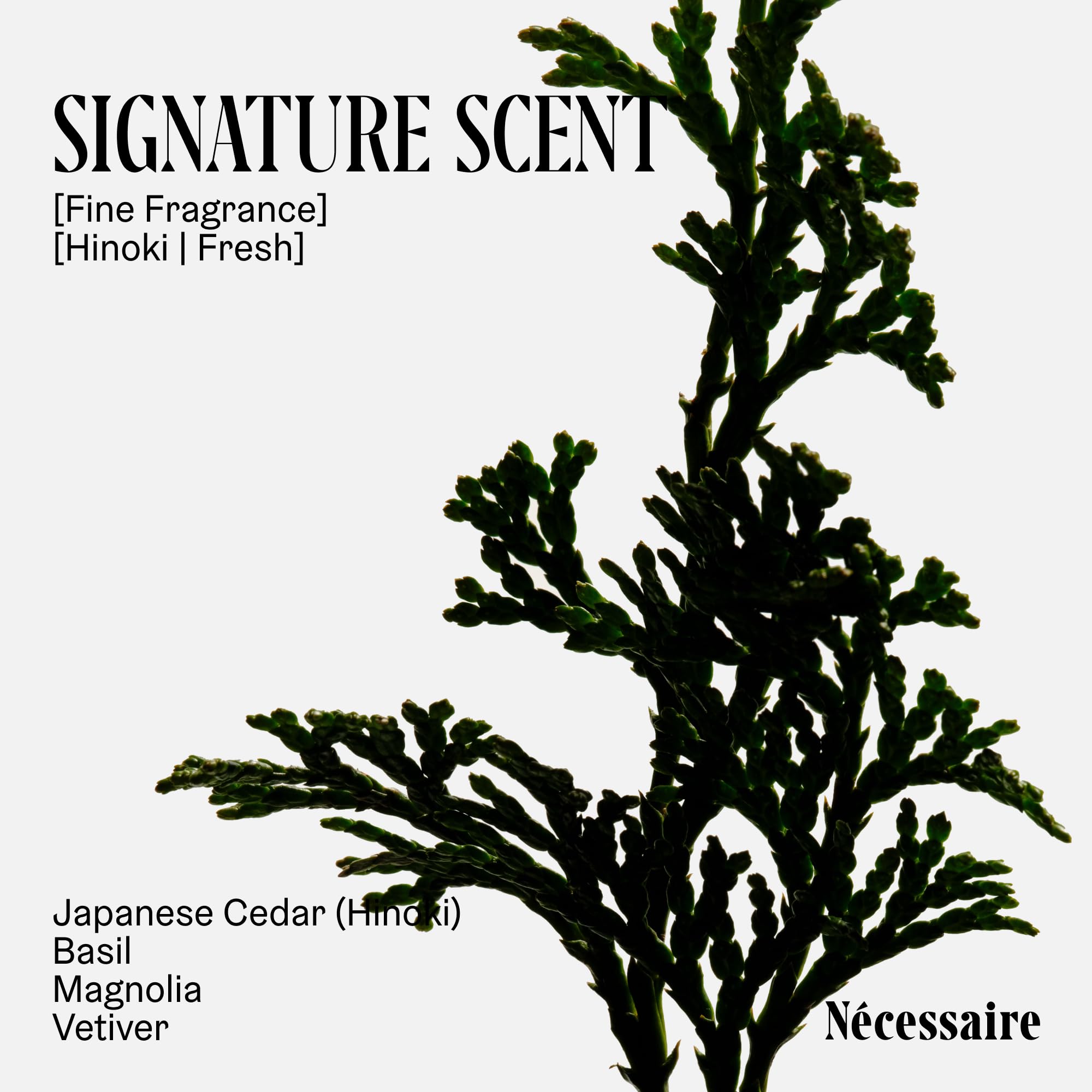 Nécessaire Niacinamide label highlights skincare benefits in wash.