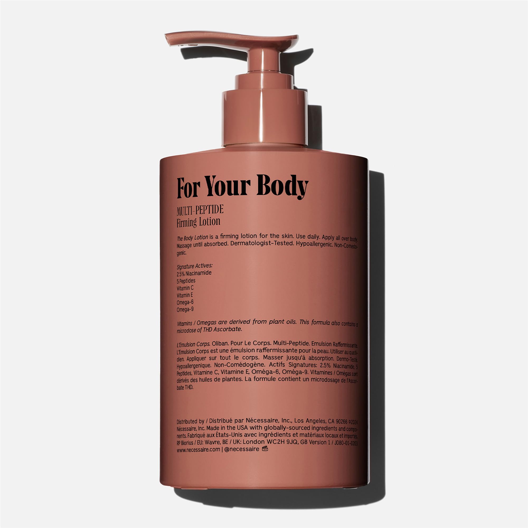 Nécessaire The Body Lotion Olibanum swirl texture highlights creamy hydration without residue.