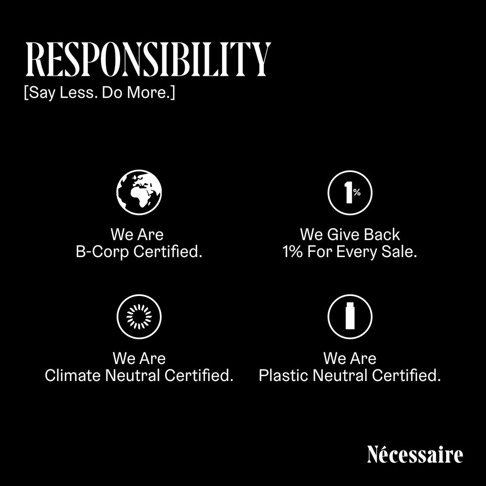 Nécessaire Packaging shot showcases sleek design.