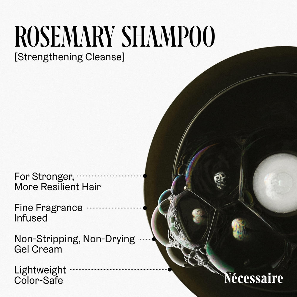 Nécessaire Rosemary Conditioner swatch emphasizes detangling and hair softening benefits