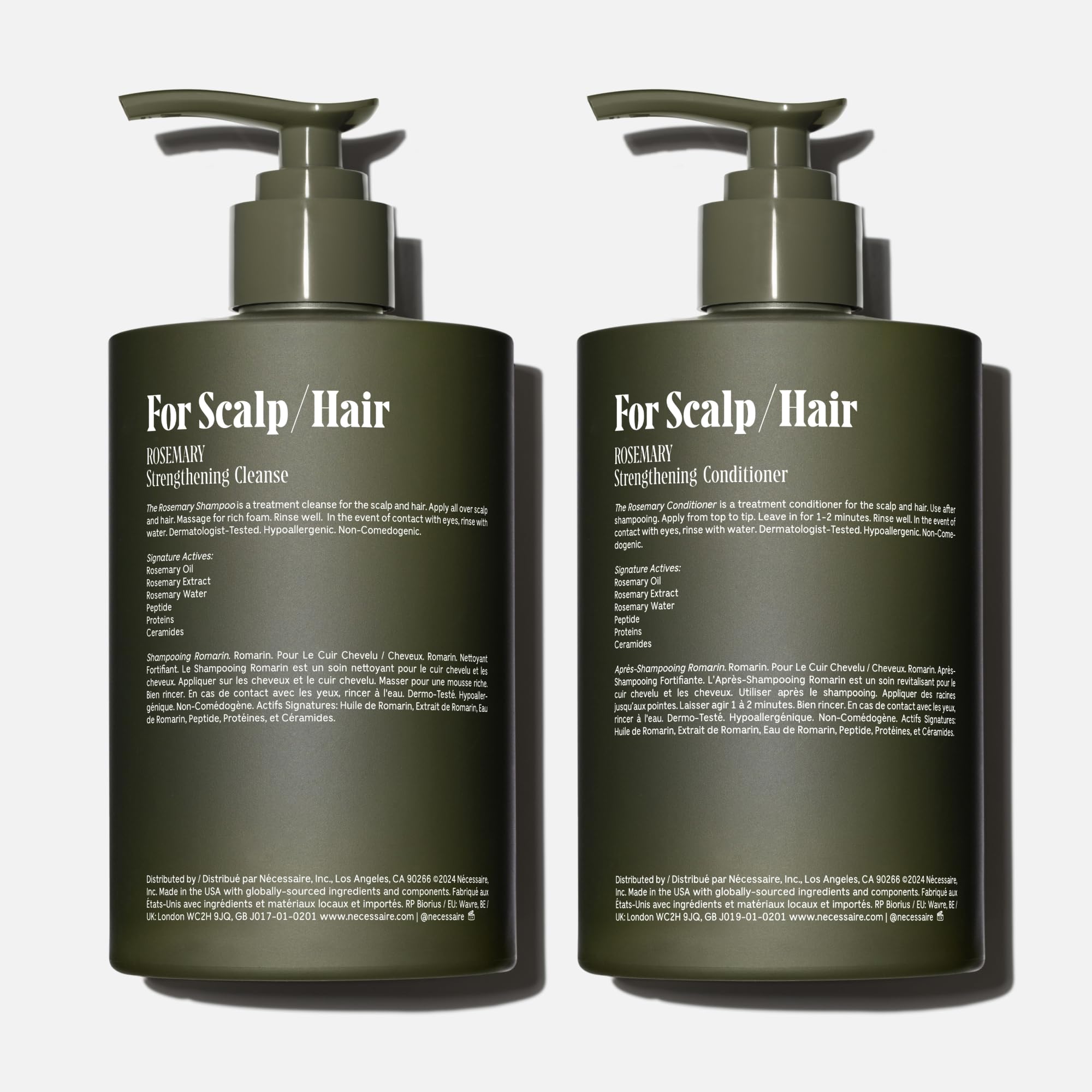 Nécessaire Rosemary Shampoo lather shown for gentle cleansing of hair