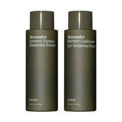 Nécessaire Rosemary Shampoo bottle shows the strengthening formula for thinning hair