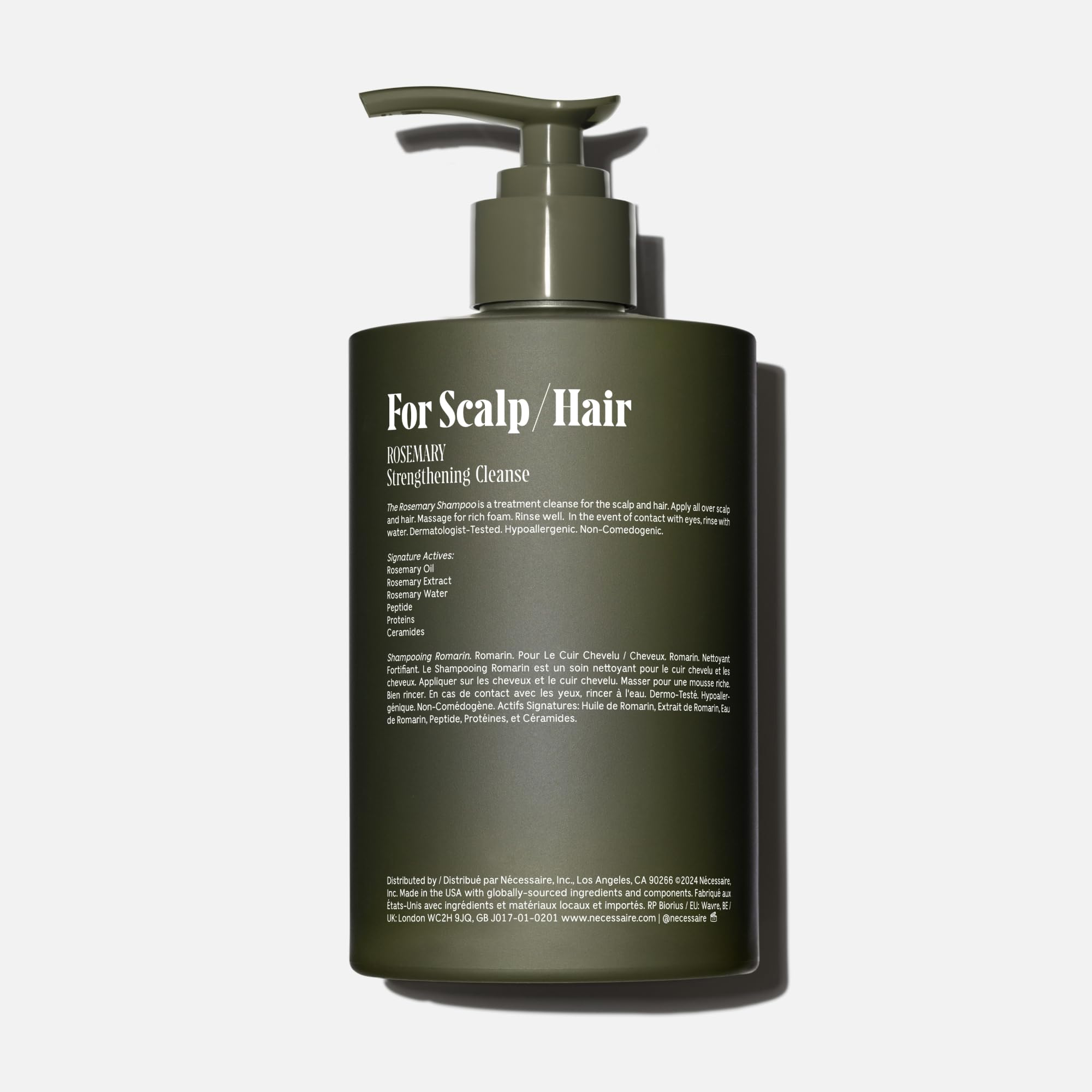 Nécessaire Rosemary Shampoo foam delivers gentle lather for thinning hair.