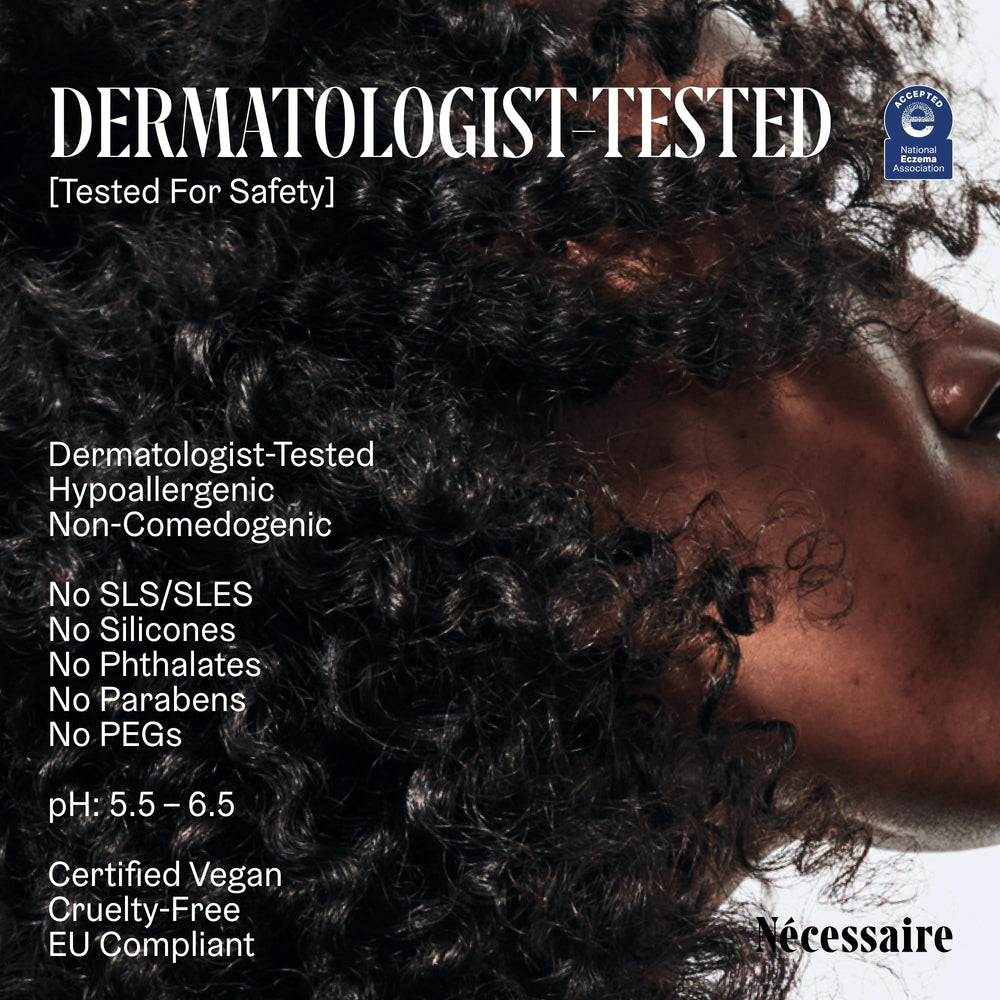 Nécessaire The Shampoo close-up of plant surfactants and hyaluronic acid