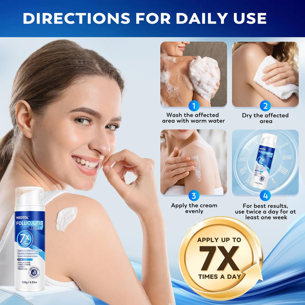 Nedtol Folliculitis Treatment Cream absorbed without greasiness