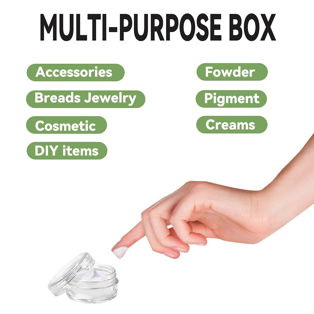 NEEMORE transparent round containers show content clearly for organization.