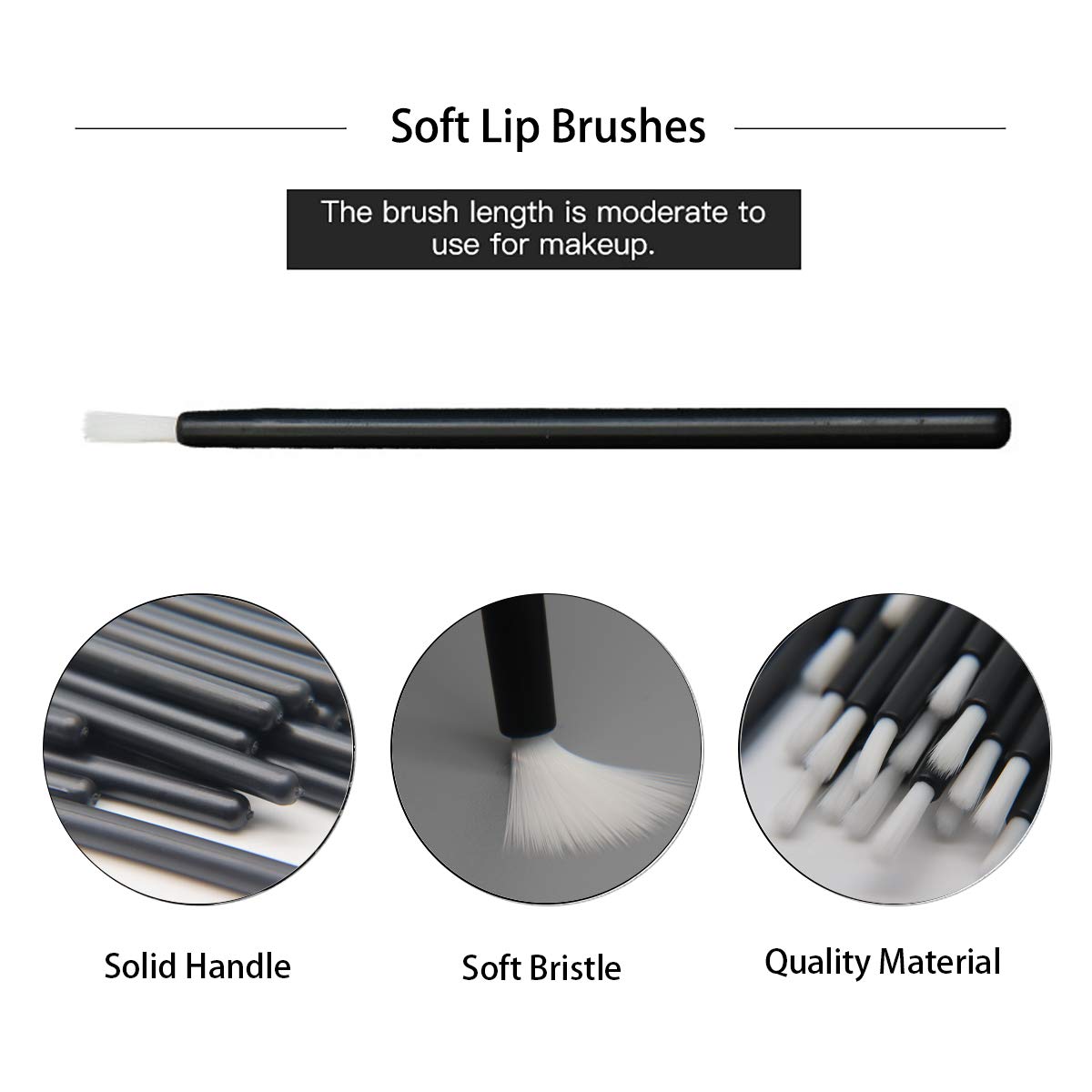 NEGEMEL cosmetic lip brush wand for clean and precise makeup