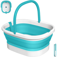 Nekteck foot soaking tub collapsed view showing space saving design