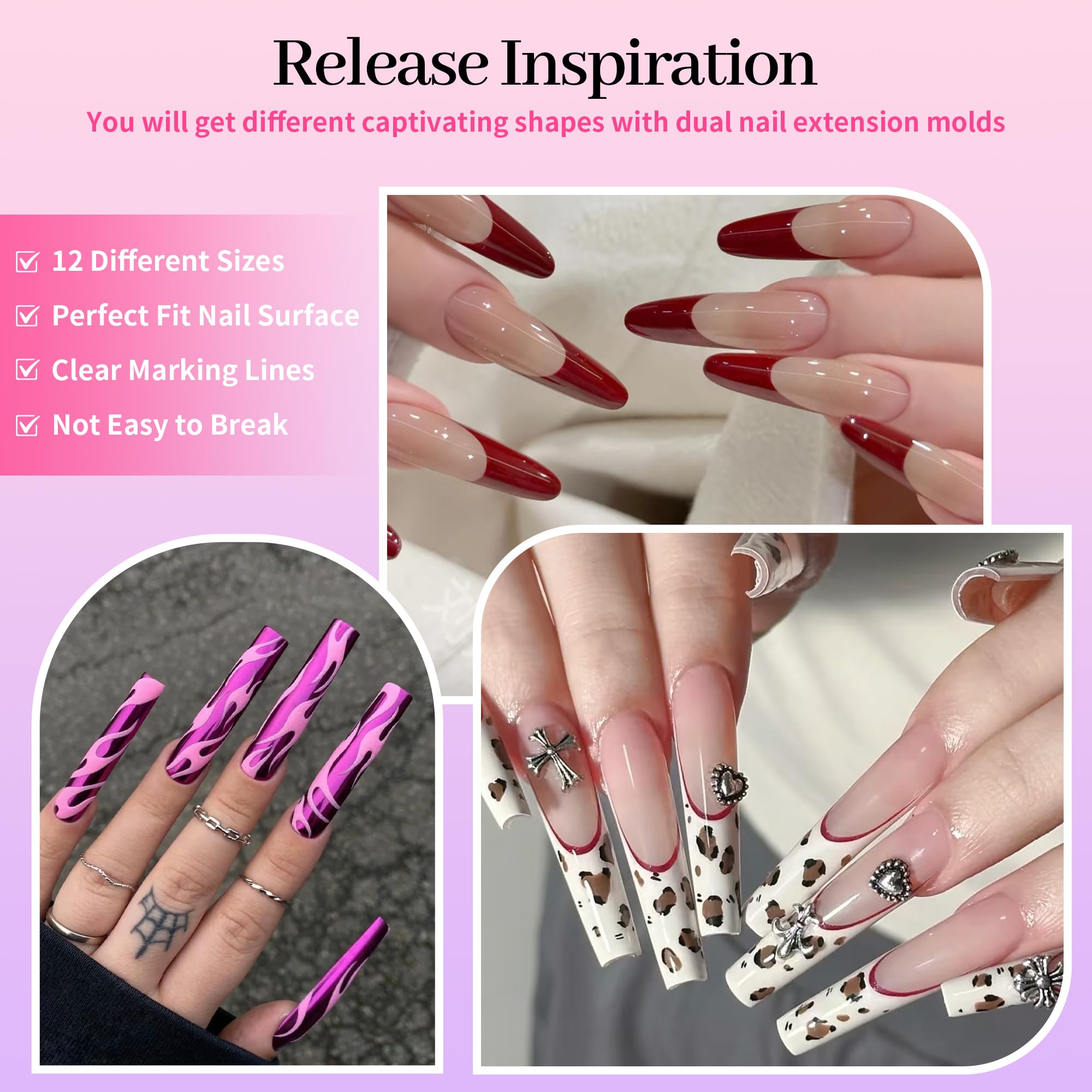 Nelrona eight-shapes form set enabling versatile nail designs.
