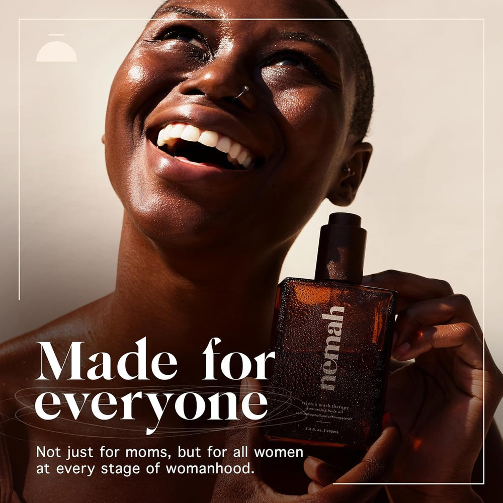 Nemah Belly Oil belly breasts hips thighs application.