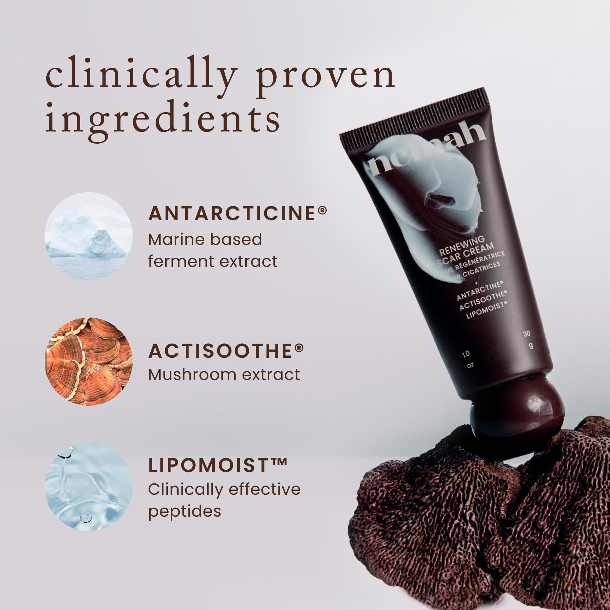 Texture close-up of Nemah Restorative Scar Treatment for smooth, fast absorption.