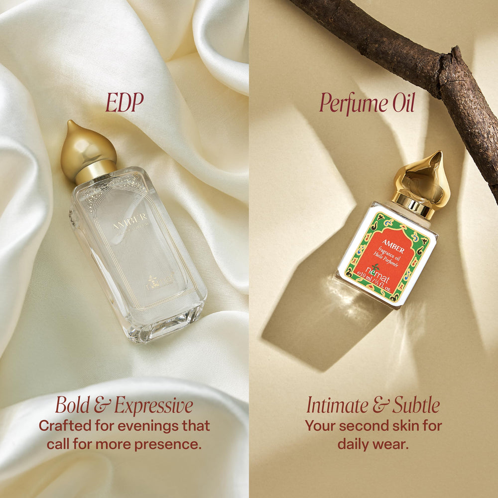 Nemat Amber on-wrist demonstrates lasting scent without overpowering notes.