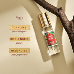 Nemat Amber Roll-On rollerball on wrist for easy application.