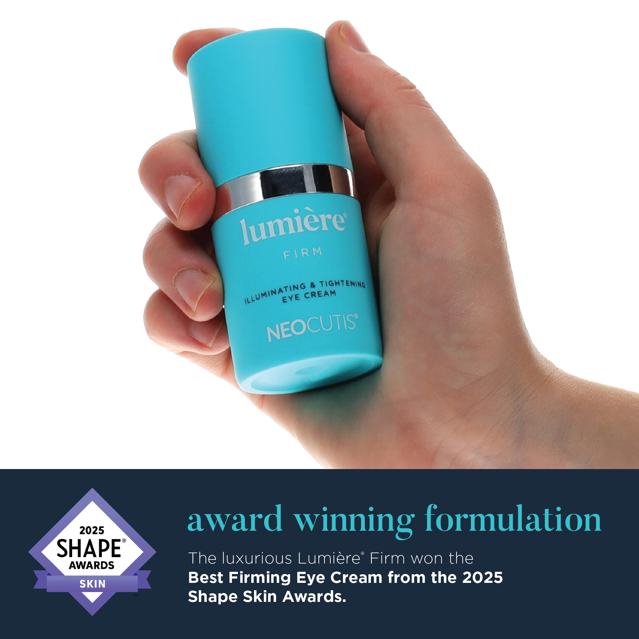Close-up of Lumière Firm texture highlighting smooth cream consistency