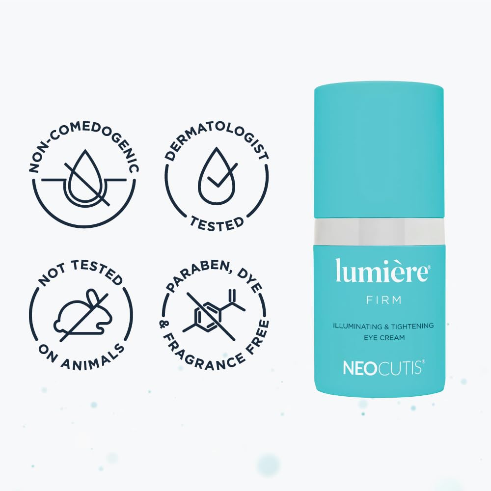 Lumière Firm swatch on skin demonstrating hydration and night glow