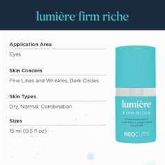 NEOCUTIS Lumiere Firm Riche eye-cream texture closeup reveals rich formula