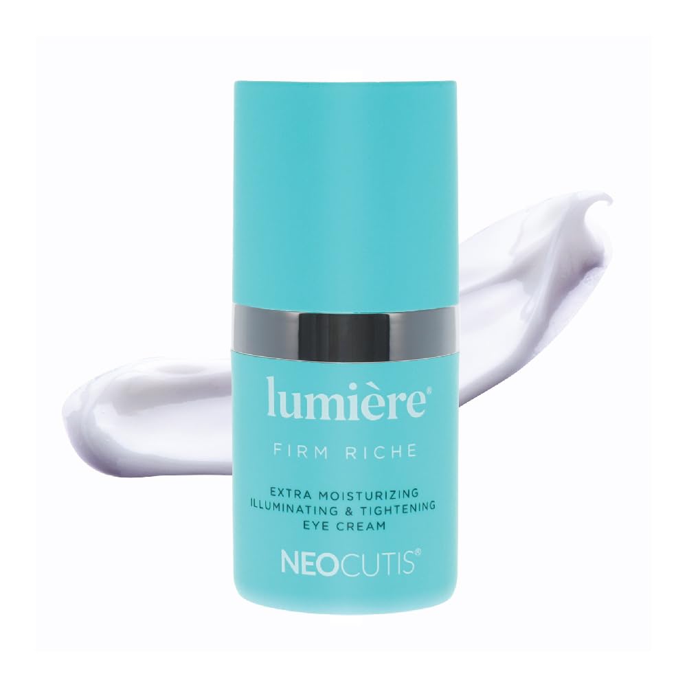NEOCUTIS Lumiere Firm Riche eye cream tube closeup highlighting hydration
