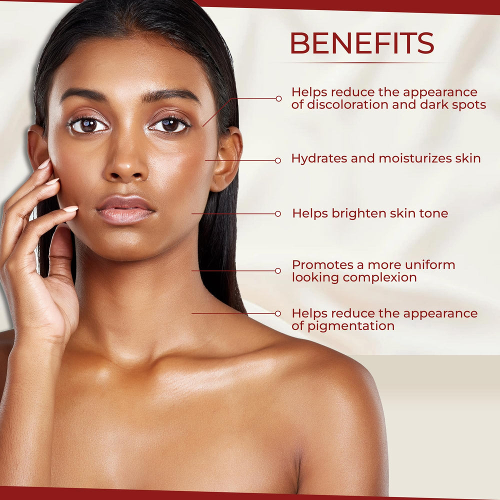 Applying Neoprosone brightening cream on the face at night.