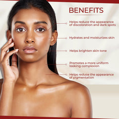 Applying Neoprosone brightening cream on the face at night.