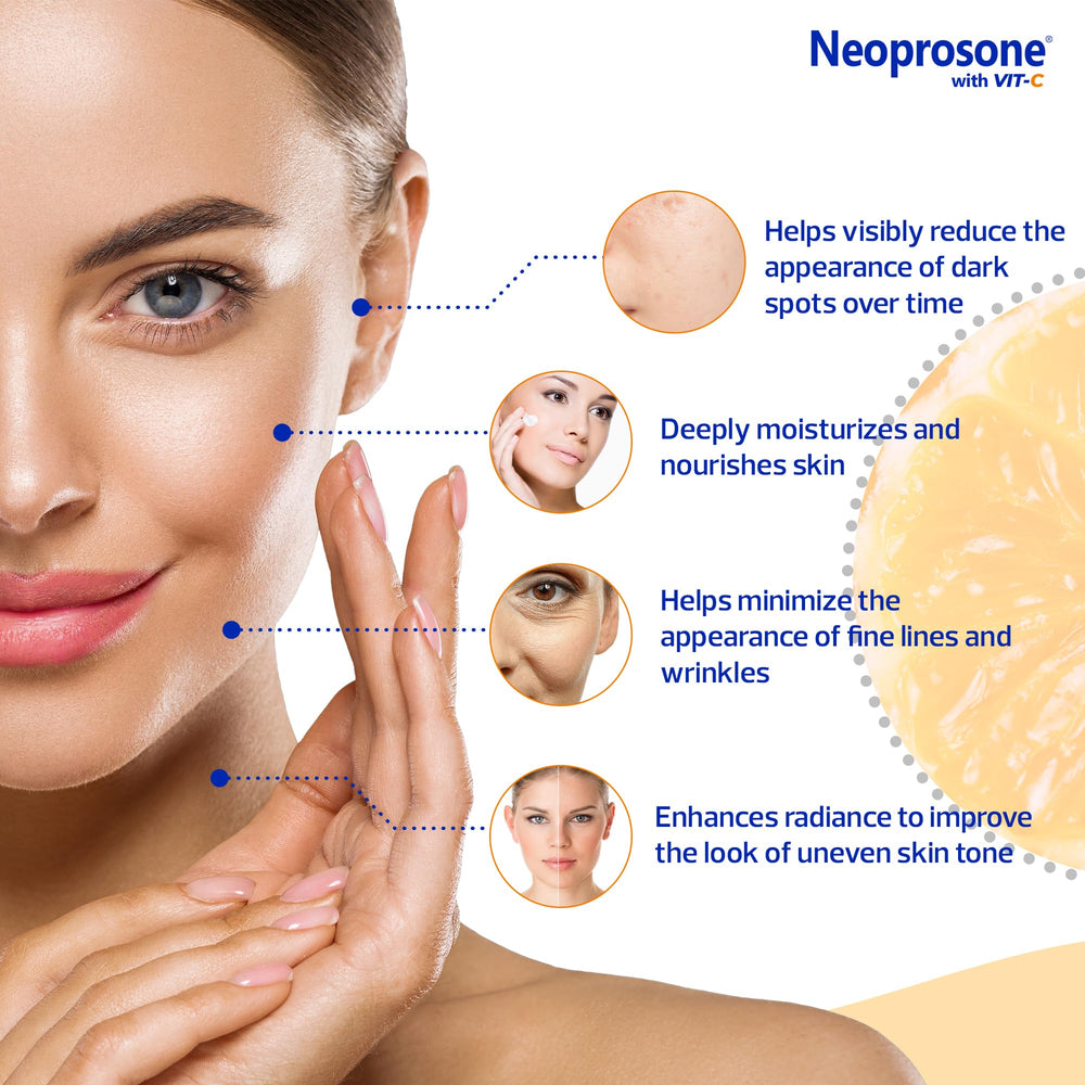 Neoprosone Crema Iluminadora: aplicación nocturna para brillo suave y uniforme