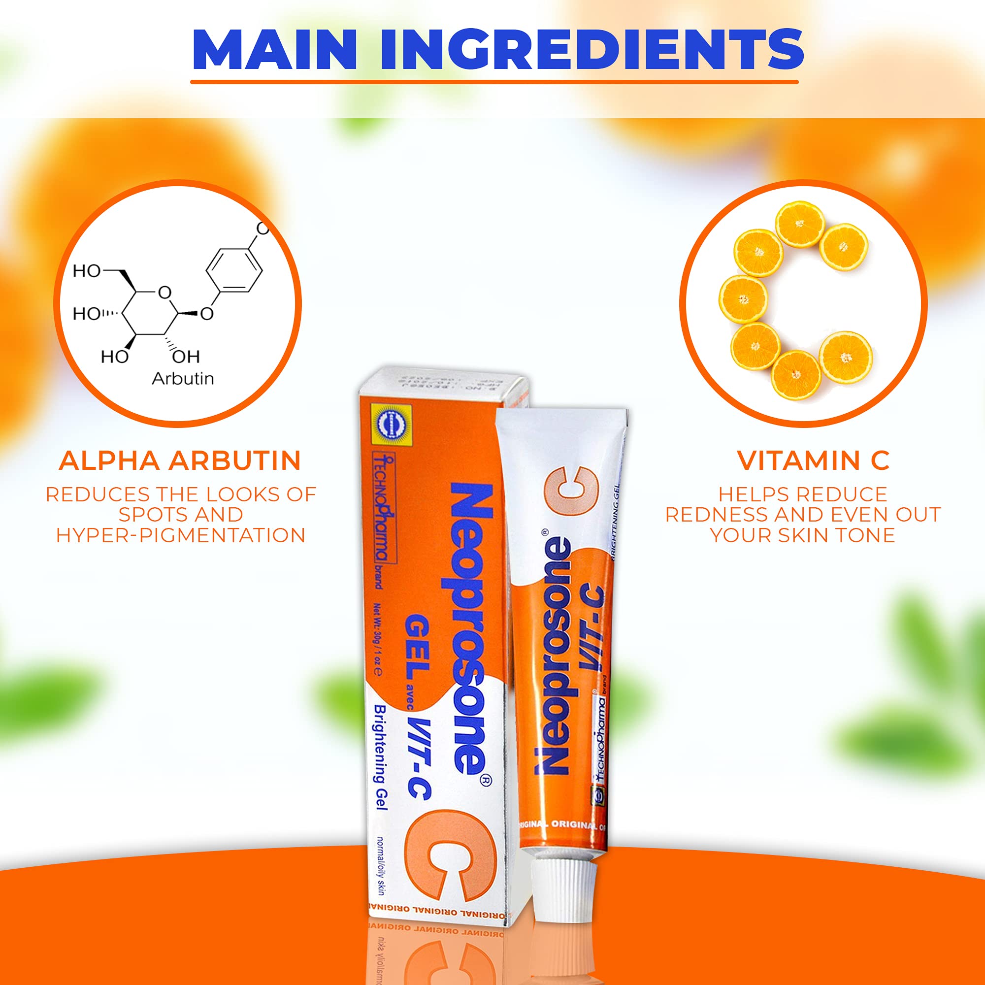 Neoprosone Gel Vitamina C para cuello, tono más equilibrado.
