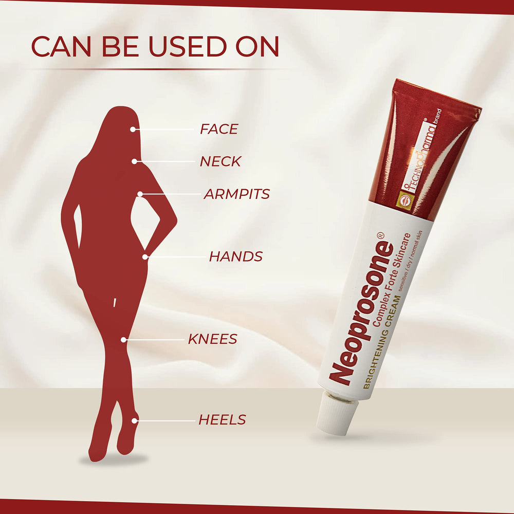 Closeup of Neoprosone skin tone improvement on treated area.