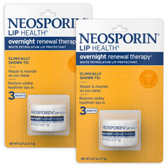 Neosporin Cuidado Labial Nocturno con petrolato blanco para hidratación profunda